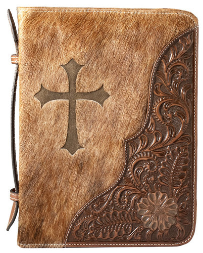 Western Bible Cover with Branded Cross