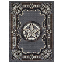 Load image into Gallery viewer, Texas Star Gray Rug Collection - 6 Sizes to Choose From!