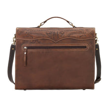 Load image into Gallery viewer, "Retro Romance" Western Leather 2-Compartment Briefcase by American West
