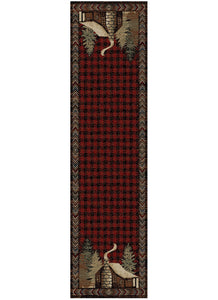 "Lost Cove Red" Western/Lodge Area Rug Collection - Available in 4 Sizes!