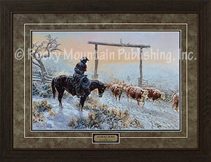 "Almost Home" Framed & Matted Western Print