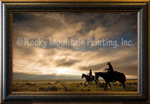 "Breaking Dawn" Western Framed Print