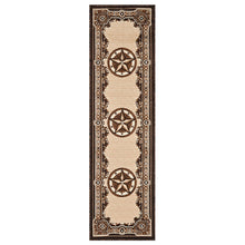 Load image into Gallery viewer, Texas Star Chocolate Rug Collection - 6 Sizes to Choose From!