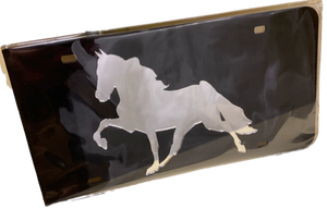 "Tennessee Walking Horse Dark" Mirrored License Plate