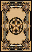 Load image into Gallery viewer, Texas Star Black Rug Collection - 6 Sizes to Choose From!
