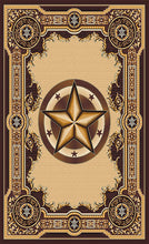 Load image into Gallery viewer, Texas Star Chocolate Rug Collection - 6 Sizes to Choose From!