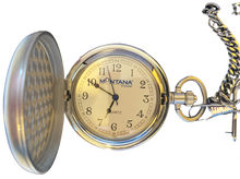 Load image into Gallery viewer, Buffalo Small Silver Inlay Pocket Watch