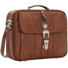 Load image into Gallery viewer, (AW8565910) "Retro Romance" Western Leather Laptop Briefcase by American West