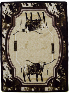 "Freckles" Longhorn Carpet Grade Area Rug - 5' x 8'