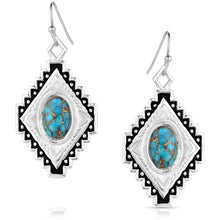 Load image into Gallery viewer, Diamond of the West Turquoise Earrings - Made in the USA!