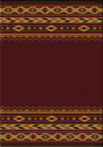 "Cimmaron - Red"  Area Rugs - Choose from 6 Sizes!
