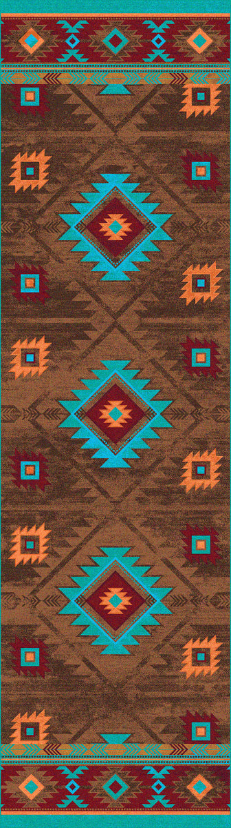 American Dakota Whiskey River 3 X 4 Rust Indoor Southwestern Area Rug in  the Rugs department at