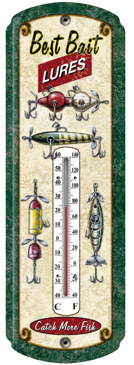 Lunkers Fishing Sign Thermometer