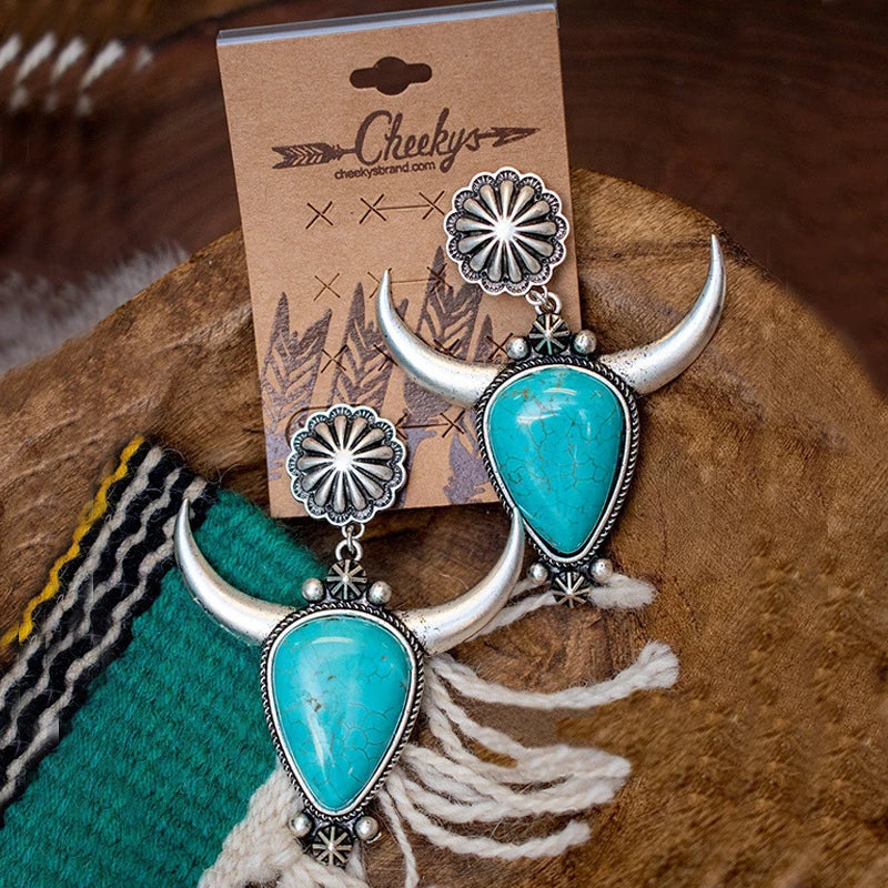 Bull discount head earrings