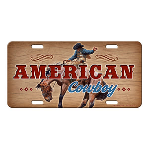 "American Cowboy" Vanity License Plate