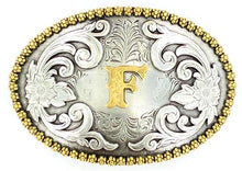 Load image into Gallery viewer, Choose Your Initial Oval Belt Buckle