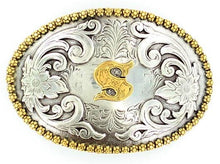 Load image into Gallery viewer, Choose Your Initial Oval Belt Buckle