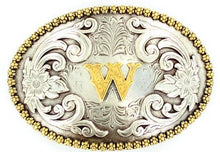 Load image into Gallery viewer, Choose Your Initial Oval Belt Buckle