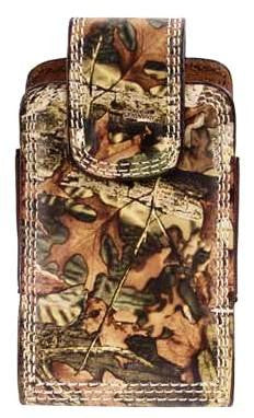 (3DB-BPH26) Western Camo Leather Cell Phone Holder for iPhone 4 and Blackberry
