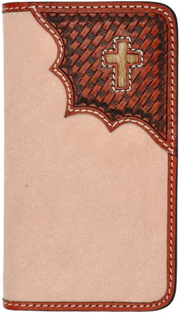 (3DB-JBPH027) Western Natural Phone Case/Wallet with Cross for Samsung Galaxy S4 by Justin