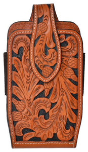 (3DB-PH656) Western Natural Tooled Cell Phone Holder for iPhone 6+