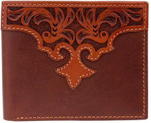 Load image into Gallery viewer, (3DB-W997) Western Tan Tooled Bi-Fold Wallet