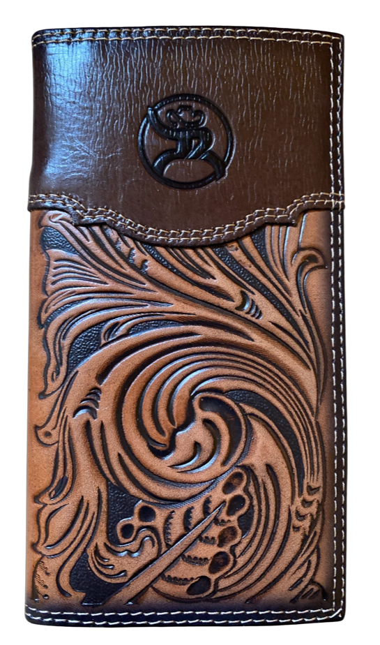 Hooey Roughy Signature Rodeo Wallet with Saddle Tan Wild West Living