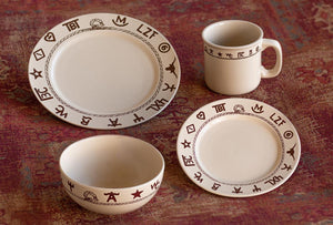 Western "Branded" 16-Piece Ceramic Dinnerware Set