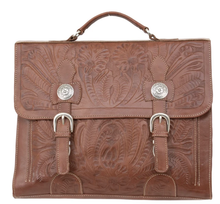 Load image into Gallery viewer, Stagecoach Leather Multi-Compartment Laptop Briefcase - Choose from 3 Colors!