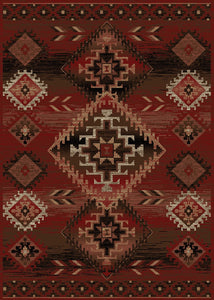 "Phoenix Red" Western Area Rug (4 Sizes Available)