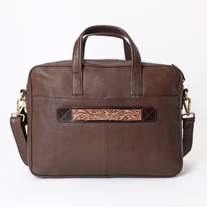 Western Genuine Oil Calf Leather Messenger Bag/ Laptop Briefcase - Choose From 2 Colors!