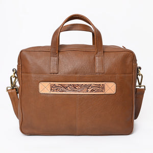 Western Genuine Oil Calf Leather Messenger Bag/ Laptop Briefcase - Choose From 2 Colors!