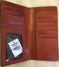Load image into Gallery viewer, Western Dark Tan Floral Leather Rodeo Wallet/Checkbook Cover