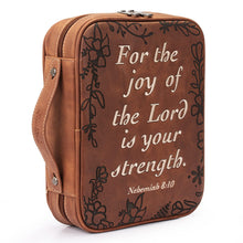 Load image into Gallery viewer, &quot;The Joy of the Lord&quot; Western Bible Cover Brown