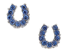 Load image into Gallery viewer, Rhinestone Horseshoe Earrings with Horse Head Gift Box (Choose Color)