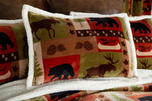 Load image into Gallery viewer, "Patchwork Lodge" Sherpa Bedding Set