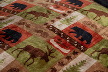 Load image into Gallery viewer, "Patchwork Lodge" Sherpa Bedding Set