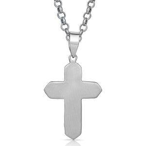 Two-Toned Cross Necklace