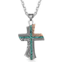 Load image into Gallery viewer, Western Light Opal Cross Necklace