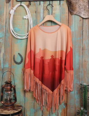 Western Rodeo Horse Poncho
