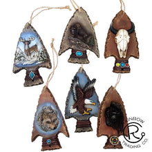 Load image into Gallery viewer, Wildlife Arrowhead Christmas Ornaments - Set of 6