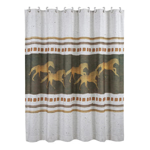 "Remuda" Western Horse Shower Curtain