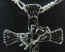 Load image into Gallery viewer, Western Bull Rider Horseshoe Nail Cross Necklace
