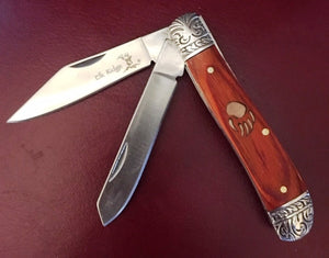 "Elk Ridge" Pocket Knife with Engraved Bolsters - Bear Claw