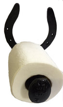 Load image into Gallery viewer, (BLA13) Horseshoe &amp; Rail Road Spike Toilet Paper Holder