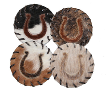 Load image into Gallery viewer, (BSHCAST) Western Cowhide Horseshoe Coaster