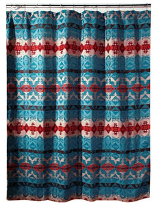 (CARJB2085) "Turquoise Chamarrro" Western Shower Curtain