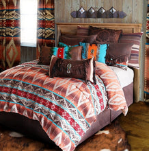 Load image into Gallery viewer, (CARJB6100) "Mojave Sunset Western 4-Piece Bedding Set - Twin