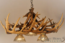 Load image into Gallery viewer, (CHD-W10DL3) Whitetail Deer 10 Antler Chandelier with 3 Downlights