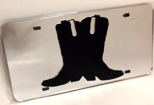 (CLD-BTSLT) "Boots" Western Mirrored License Plate Light